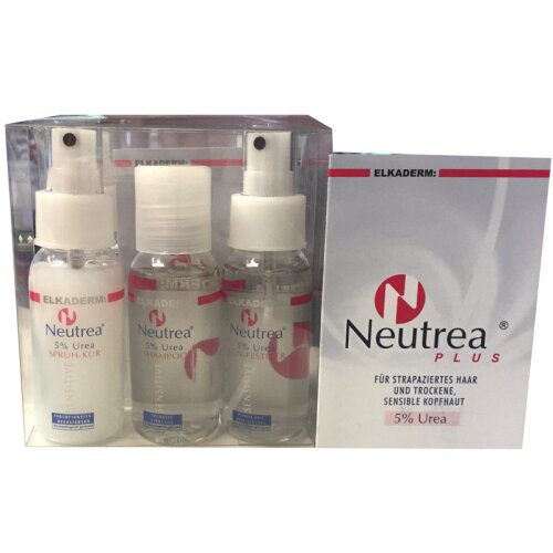 Elkaderm Neutrea Mini Set Urea 50 ml Shampoo Fön Festiger & Sprühkur
