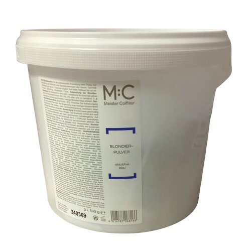 Meistercoiffeur M:C Blondierpulver staubfrei, blau 3x800g