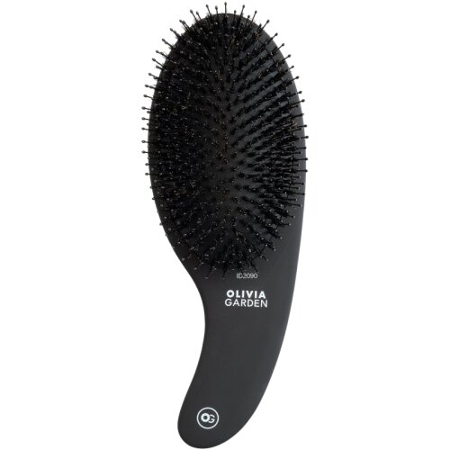 Olivia Garden Expert Care Curve Wildschwein-/Nylonborsten Matt Schwarz