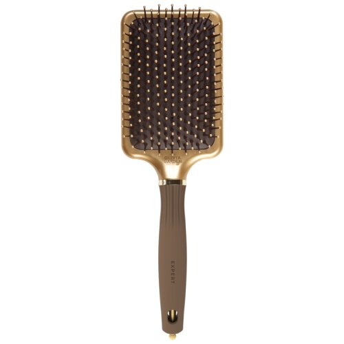 Olivia Garden Expert Care Rectangular Nylonborsten Gold&Braun L