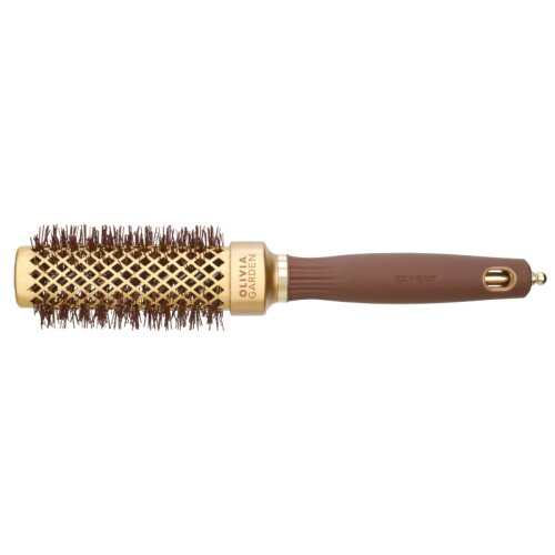 Olivia Garden Expert Blowout Straight Gewellte Borsten Gold&Braun 30 mm