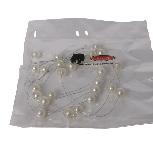 A&A Perlenschnur Nylonschnur mit Perlen besatz