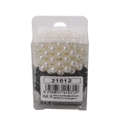 A&A Perlen Zopfring 4cm sschwarz & weiss 2er