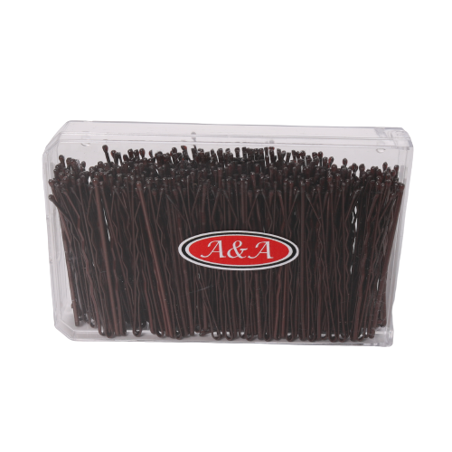 A&A Haarklemmen Box 240er 6 cm braun gewellt