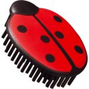 V7 Kleiderbürste Glückskäfer, rot/schwarz