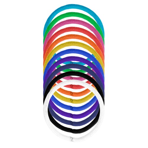 Denman Zopfgummis 4 mm, 18-er Karte, bunt sortiert