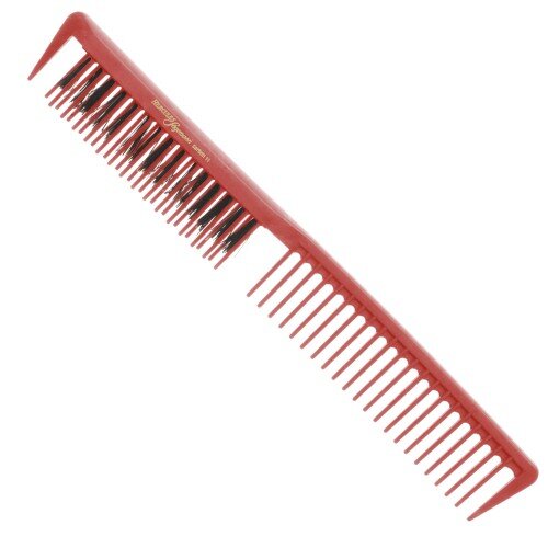 Hercules Sägemann Carbon C10 rot Toupierkamm mitNaturborsten 9"