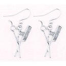 A&A Ohrring mit Anhänger Kamm und Schere