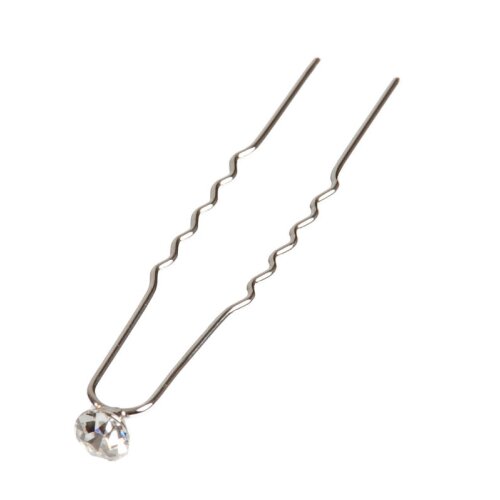 Haarnadel Straßstein silber 6 Stück