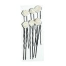 Haarnadel Rose schwarz weiß 6 Stück