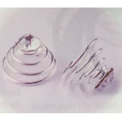 Haarspirale Straßstein klein 6 Stück