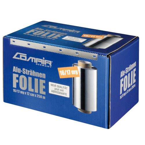 Comair Alusträhnenfolie 16/17 my 12cm x 250m silber