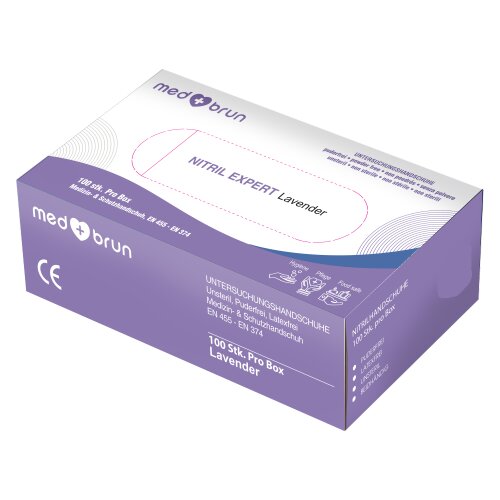 Nitril-Einweghandschuhe MEDBRUN   L     100er Box lavendel
