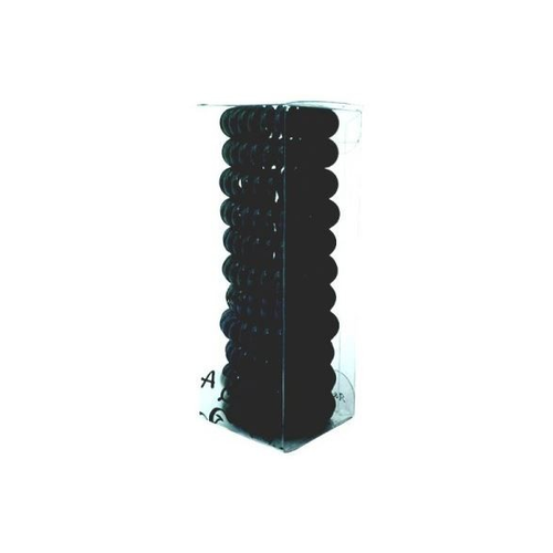 A&A Haargummi schwarz 3,8 cm Telefonkabel 11er