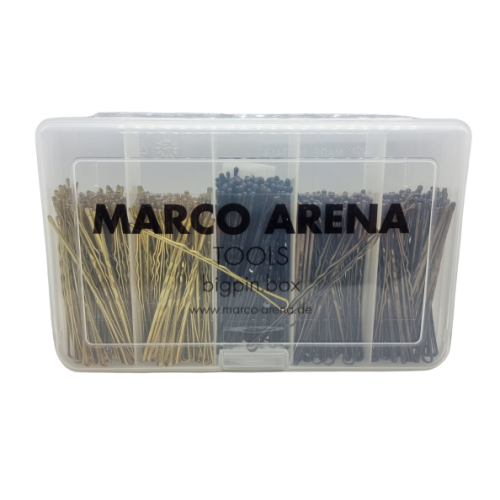 Marco Arena bigpin box mit 3 versch.     Haarklammern blond,schwarz,braun