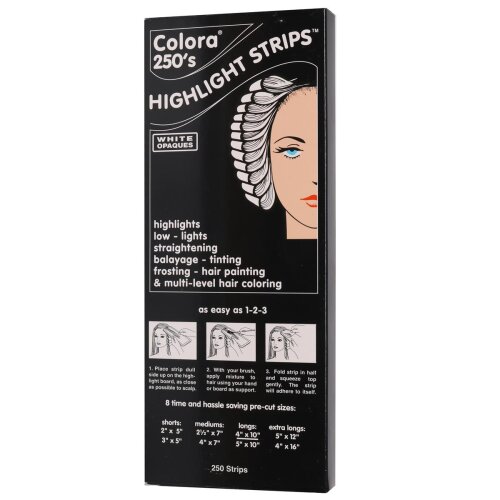 Colora Highlight Strips Strähnenpapier 10x25cm 250  Blatt