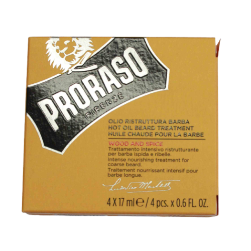 Proraso Hot Oil Beard Treatment 4x17ml Wood & Spice