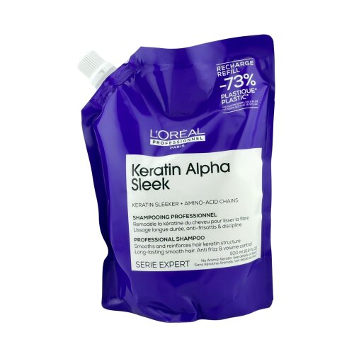Loreal Serie Expert Keratin Alpha Sleek Shampoo Refill 500 ml